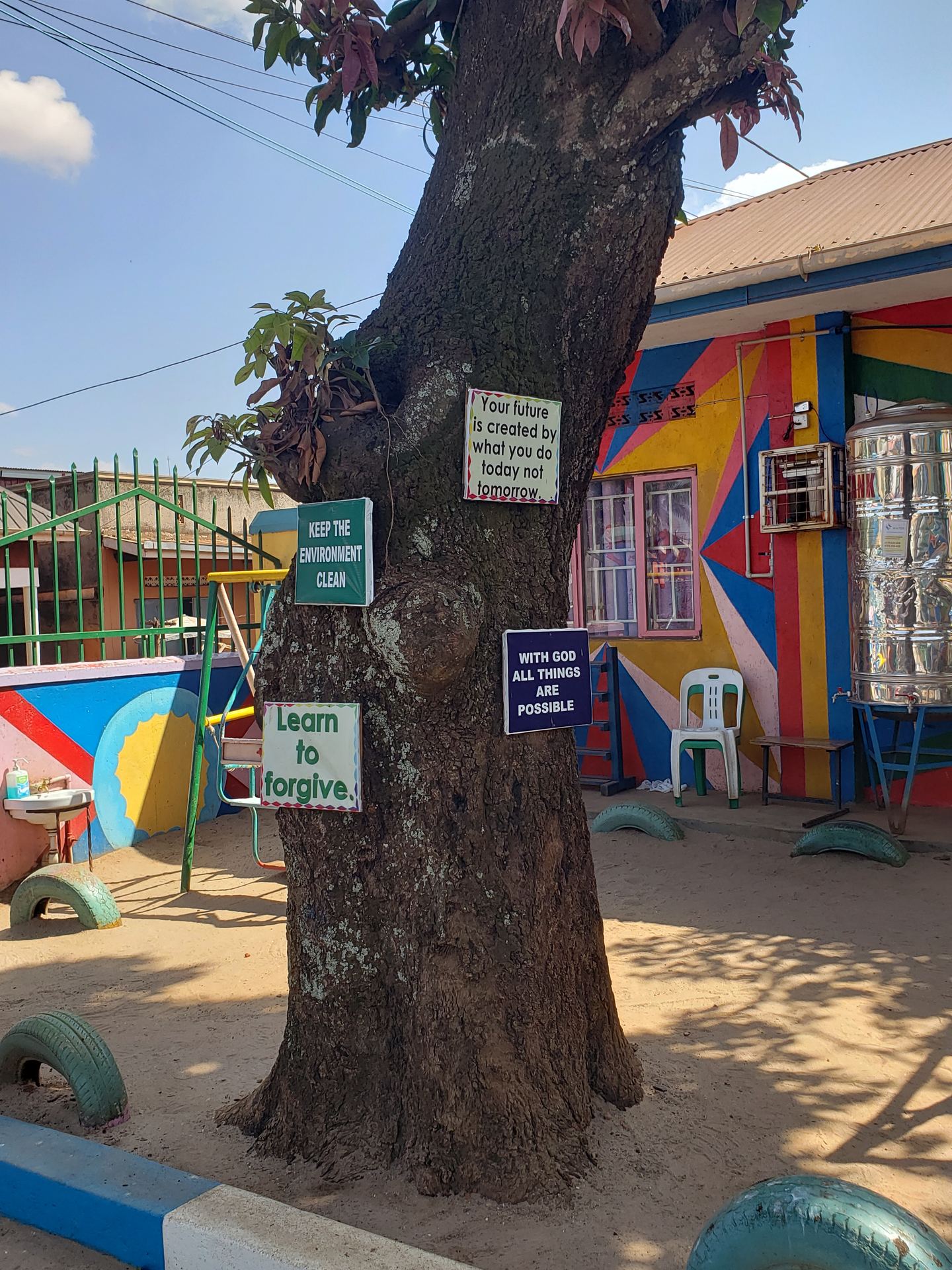 Value Signs on Trees and Garden